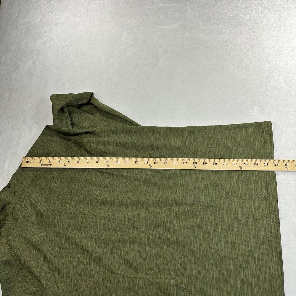 REI Men’s Large Green Quarter Zip Pullover Athletic Hiking Activewear Made USA - Picture 9 of 14